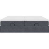 vidaXL Otomanski posteljni okvir z vzmetnicami siv 200x200cm žamet | Shoptok.si