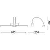 Ideal Lux - LED osvetljenje za slike BOW LED/8W/230V 76 cm CRI 90 mesing | Eponuda.com
