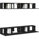  Set TV komoda Zidne 4 pcs Crni hrast 100 x 30 x 30 cm | shoptok.hr