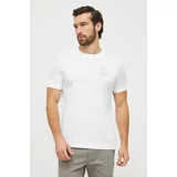 Hugo Bombažna kratka majica moški, bela barva