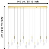 Eglo 390362 - led prigušiva viseći luster na sajli mirador 14xLED/3,3W/230V zlatna | Eponuda.com