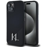 Karl Lagerfeld SILIKONSKI OVITEK SHADOW ZA IPHONE 15 S KOVINSKIM LOGO IN ZAŠČITO, (5000014432) | Shoptok.si