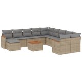 Maison Chic Seti vrtnega pohištva - Vrtna garnitura - Vrtni pohištvo set 12-delna z blazinami bež poli ratan, (21811356) | Shoptok.si