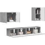 4 Set omare za televizijo na steni 4 pcs Siva Sonoma, (5000132179) | Shoptok.si