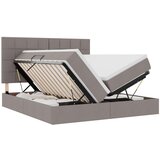 vidaXL Krevet s od storage Sivo-smeđa 200 x 200 cm Lažna koža | shoptok.hr