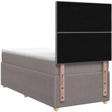  LED okvir za krevet s madracem Sivosmeđa 90 x 190 cm Tkanina - Sivosmeđa 90 x 190 cm Dizajn linija | shoptok.hr