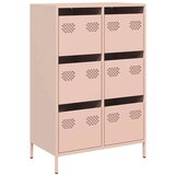 vidaXL Visoka komoda ružičasta 68x39x101,5cm od čelika | shoptok.hr