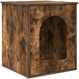 vidaXL Mačja Kuća Dimljeni hrast 53 x 52 x 62 cm Konstruirano drvo Cijene