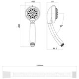 STIL set za tuš ručica tuša s crijevom 150 cm (S39150C) | shoptok.hr