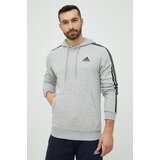 Adidas Bluza moška, siva barva, s kapuco | Shoptok.si