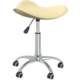 vidaXL Salonski stolček krem umetno usnje | Shoptok.si