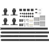 vidaXL Pribor za klizna vrata 213 cm čelični crni | shoptok.hr