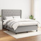 Maison Chic Box spring postelja - Vzmetna postelja z vzmetnico svetlo siva 140x200 cm blago SL973, (21909505) | Shoptok.si