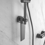 Metaltex Mat crna željezna samoljepljiva kupaonska polica Lava – | shoptok.hr
