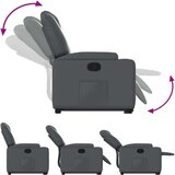  Naslonjač na podizanje od umjetne kože siva | shoptok.hr