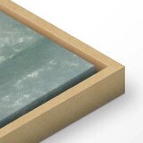  Slika - Retro Landscape Grove Trees and Pond in Patinated Shades of Green 60x40 U prirodnom drvenom okviru | shoptok.hr