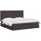  Krevet od pjene s madracem i LED-om Tamno smeđa 200 x 200 cm | shoptok.hr