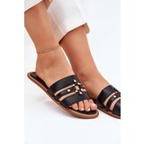 Boto Flat Women's Sandals With Gold Detail Black Noroti | Shoptok.si