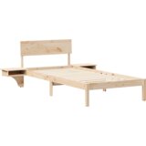 Krevet s okvirima i noćnim ormarićima Smeđa 100 x 200 cm | shoptok.hr