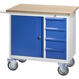eurokraft pro kompaktna delovna miza, pomična, 4 predali, 1 vrata, šxg 950 x 590 mm Cene