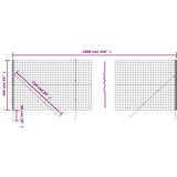  Ograda od žičane mreže antracit 1,6x10 m od pocinčanog čelika | shoptok.hr