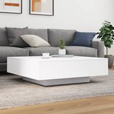  Stolić za kavu s LED svjetlima bijeli 100x100x31 cm | shoptok.hr