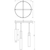  Luster na sajli RAITO 6xGU10/8W/230V mesing | Eponuda.com