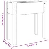 Sadilica s kotačima i oblogom smeđa 71 x 37 x 80 cm od jelovine | shoptok.hr