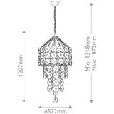 Quintiesse QN-MERIDIAN-9P-DG - Luster na lancu MERIDIAN 9xE14/40W/230V zlatna | Eponuda.com