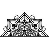 Wallity Zidna dekoracija Mandala-S-1, 118x1,5x59 cm, 1,5 mm, Crna | Eponuda.ba