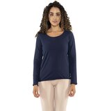 Leone 1947 Majice z dolgimi rokavi Woman T-Shirt Long Sleeves Never Without Modra Cene