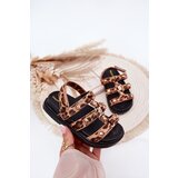 Boto Girls Sandals With Golden Detail Leopard Lunessa | ePonuda.com
