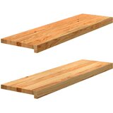  Gazišta stepenice 2 kom svjetlosmeđi 90x30x2 cm masivna hrast | shoptok.hr