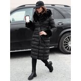 DStreet Kurtka damska ZAELEGANTE pikowana długa czarna | ePonuda.com
