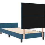 vidaXL Krevet Siva Plava 100x200 cm Baršun | shoptok.hr