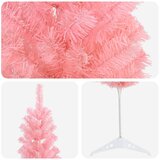  Umjetno vitko božićno drvce 120 cm PVC i čelik Ružičasta | shoptok.hr