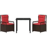  Komplet za jedilnico v vrtu 3 pcs Rjava poli ratan, (5000045489) | Shoptok.si