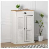 vidaXL Ormarić za cipele VIGO bijeli 60x35x96 cm od masivne borovine | shoptok.hr