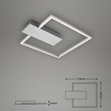 BRILONER 3544-018 - LED prigu&amp;scaron;iva plafonska svetiljka NICO LED/12W/230V hrom Slike