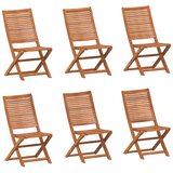  Sklopive vrtne stolice 6 kom 51x66x95 cm masivno drvo bagrema | Eponuda.com