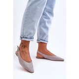 Kesi Women's suede ballerinas gray Kenra
