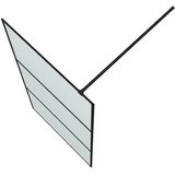 Pregrada za tuš crna 100 x 195 cm s mutnim staklom ESG | shoptok.hr