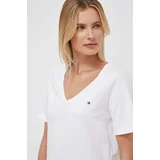 Tommy Hilfiger Bombažna kratka majica ženski, bela barva