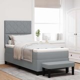  Krevet s opruga kutije Svijetlo siva 90 x 200 cm tkanina | shoptok.hr