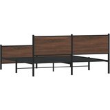  Metalni okvir kreveta bez madraca smeđa boja hrasta 200x200 cm | Eponuda.ba