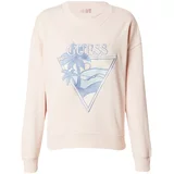 Guess Sweater majica sivkasto plava / roza