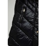 Marisse Quilted Vest With Hood And Zipper, Black | Shoptok.si