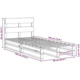 vidaXL Okvir kreveta bez madraca bijeli 90 x 190 cm masivna borovina | shoptok.hr