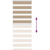 Zebra zavjesa Pješčano smeđa 55x100 cm Širina tkanine 50,9 cm Poliester | shoptok.hr