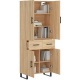  Visoka komoda hrasta sonome 69,5x34x180cm od konstruiranog drva Slike